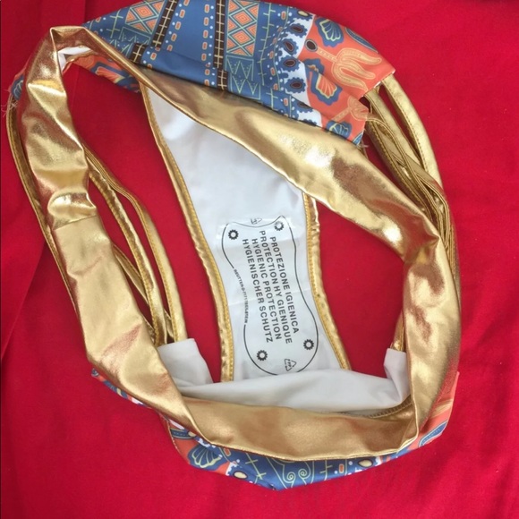 African tribal 2 piece high waisted bikini sz XL - Picture 4 of 4